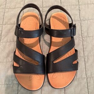 BOC by Born Hollyn Black Faux Leather Sandals